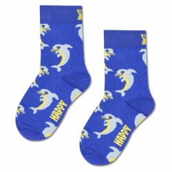 детски,чорапи,мъжки,чорапи,дамски,чорапи,happy,socks,kids,happy,dolphin,crew,socks,blue,(blue)