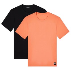 мъжко,бельо,emporio,armani,em000391,af20673,short,sleeve,base,layer,2,units,orange,black,(black,camellia)