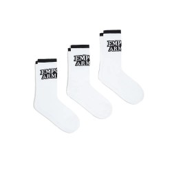 Чорапи Emporio armani EM000554_AF20084 socks 3 pairs - White (White / White / White) чорапи,мъжки,чорапи,дамски,чорапи,emporio,armani,em000554,af20084,socks,3,pairs,white,(white,white,white)
