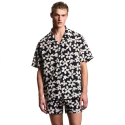 Риза с къс ръкав Emporio armani EM000593_AF20443 short sleeve shirt - Black (Flower Eagle Arm.Blu) риза,с,къс,ръкав,дамски,ризи,мъжки,ризи,emporio,armani,em000593,af20443,short,sleeve,shirt,black,(flower,eagle,arm.blu)