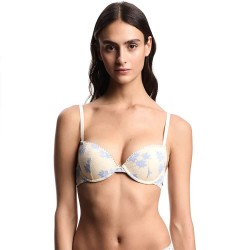 Сутиен Emporio armani EW000379_AF19040 Push Up bra - Beige (Ivory Blue Floral) сутиен,дамско,бельо,дамски,бикини,и,танкини,emporio,armani,ew000379,af19040,push,up,bra,beige,(ivory,blue,floral)