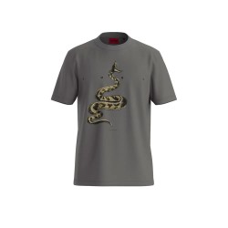 Тениска HUGO Discorb short sleeve T-shirt - Grey (Dark Grey) тениска,мъжки,тениски,дамски,тениски,hugo,discorb,short,sleeve,t,shirt,grey,(dark,grey)