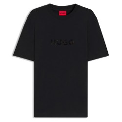 Тениска HUGO Dumeo short sleeve T-shirt - Black (Black) тениска,мъжки,тениски,дамски,тениски,hugo,dumeo,short,sleeve,t,shirt,black,(black)