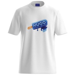 тениска,мъжки,тениски,дамски,тениски,hugo,noglasy,blue,short,sleeve,t,shirt,white,(white)