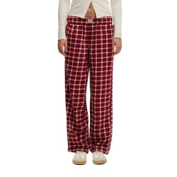 панталони,дамски,панталони,superdry,check,elastic,dress,pants,red,(burgundy,check)