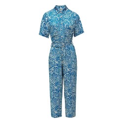 Гащеризон Salsa jeans 21011091 short sleeve jumpsuit - Blue (Medium Blue) гащеризон,дамски,гащеризони,salsa,jeans,21011091,short,sleeve,jumpsuit,blue,(medium,blue)