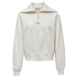 Блуза Salsa jeans Branding full zip sweatshirt - Beige (Light Beige) блуза,дамски,блузи,salsa,jeans,branding,full,zip,sweatshirt,beige,(light,beige)