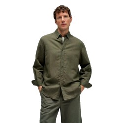 риза,с,дълъг,ръкав,дамски,ризи,мъжки,ризи,salsa,jeans,cotton,linnen,regular,fit,long,sleeve,shirt,green,(dark,green,v1)