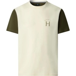 тениска,мъжки,тениски,дамски,тениски,hackett,heritage,ess,multi,short,sleeve,t,shirt,beige,(off,white)