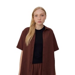 Риза с къс ръкав Makia Fiona short sleeve shirt - Brown (Chocolate) риза,с,къс,ръкав,дамски,ризи,мъжки,ризи,makia,fiona,short,sleeve,shirt,brown,(chocolate)