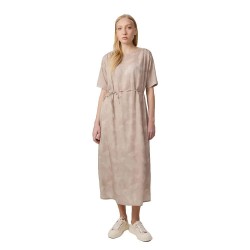 Рокля Makia Papillone short sleeve long dress - Beige (Humus) рокля,дамски,поли,и,рокли,makia,papillone,short,sleeve,long,dress,beige,(humus)