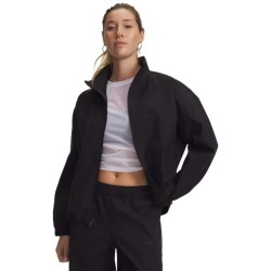 Блуза Under armour Unstoppable Woven full zip sweatshirt - Black (Black) блуза,дамски,блузи,under,armour,unstoppable,woven,full,zip,sweatshirt,black,(black)
