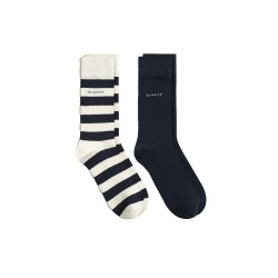Чорапи Gant Bar And Solid socks 2 pairs - Beige / Blue (Cream) чорапи,мъжки,чорапи,дамски,чорапи,gant,bar,and,solid,socks,2,pairs,beige,blue,(cream)