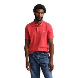 Gant Reg Shield short sleeve polo - Red (Rose Red) дамски,блузи,с,яка,мъжки,блузи,с,яка,gant,reg,shield,short,sleeve,polo,red,(rose,red)