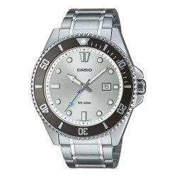 Часовник Casio MDV107D7AVDF 20ATM 49.5mm watch - Silver (Grey / Grey) часовник,часовници,casio,mdv107d7avdf,20atm,49.5mm,watch,silver,(grey,grey)