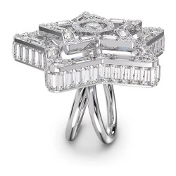 бижутерия,swarovski,5626367,ring,silver,(grey)