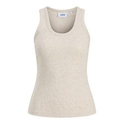 Тениска Jack & jones Frida JJXX sleeveless T-shirt - Beige (Oatmeal / Melange) тениска,мъжки,тениски,дамски,тениски,jack,&,jones,frida,jjxx,sleeveless,t,shirt,beige,(oatmeal,melange)