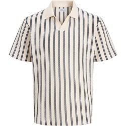 Jack & jones Harry short sleeve polo - Beige (Cloud Dancer / Navy) дамски,блузи,с,яка,мъжки,блузи,с,яка,jack,&,jones,harry,short,sleeve,polo,beige,(cloud,dancer,navy)