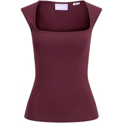 Тениска Jack & jones Isabella Gigi Str JJXX sleeveless T-shirt - Purple (Winetasting) тениска,мъжки,тениски,дамски,тениски,jack,&,jones,isabella,gigi,str,jjxx,sleeveless,t,shirt,purple,(winetasting)