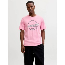 Тениска Jack & jones Logo short sleeve T-shirt - Pink (Prism Pink) тениска,мъжки,тениски,дамски,тениски,jack,&,jones,logo,short,sleeve,t,shirt,pink,(prism,pink)