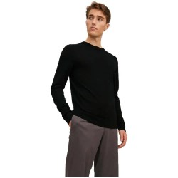 Блуза Jack & jones Merino sweater - Black (Black) блуза,мъжки,пуловери,jack,&,jones,merino,sweater,black,(black)