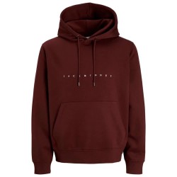 Суичър Jack & jones Star hoodie - Red (Bitter Chocolate) суичър,мъжки,пуловери,jack,&,jones,star,hoodie,red,(bitter,chocolate)