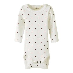 Name it Gago Long Sleeve Body - White (Coconut Milk / Heart) детски,облекла,за,момичета,name,it,gago,long,sleeve,body,white,(coconut,milk,heart)