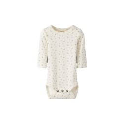 Name it Gago Long Sleeve Body - Beige (Coconut Milk / Small Flower) детски,облекла,за,момичета,name,it,gago,long,sleeve,body,beige,(coconut,milk,small,flower)