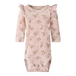 Name it Gavo Eko Slim Lil´ Atelier Long Sleeve Body - Beige (Hushed Violet / Flowers) детски,облекла,за,момичета,name,it,gavo,eko,slim,lil´,atelier,long,sleeve,body,beige,(hushed,violet,flowers)