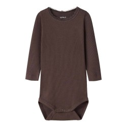 Name it Kab Long Sleeve Body - Brown (French Roast) детски,облекла,за,момичета,name,it,kab,long,sleeve,body,brown,(french,roast)