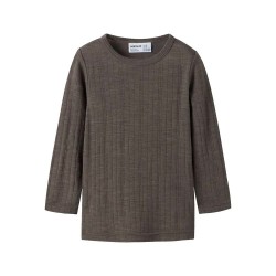 Тениска Name it Wang Needle Solid Mini long sleeve T-shirt - Grey (Morel) тениска,мъжки,тениски,дамски,тениски,name,it,wang,needle,solid,mini,long,sleeve,t,shirt,grey,(morel)