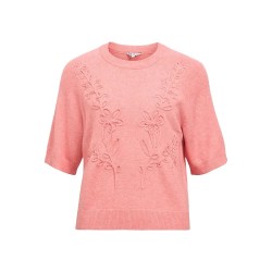 блуза,дамски,блузи,object,laney,rubin,sweatshirt,pink,(lantana,melange,floral,emb)