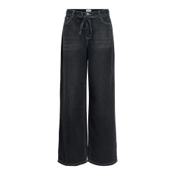 Дънки Object Rosie Wide Fit jeans - Black (Black / Washed) дънки,мъжки,панталони,дамски,панталони,object,rosie,wide,fit,jeans,black,(black,washed)