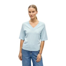 Блуза Object Thess sweater - Blue (Winter Sky / Melange) блуза,мъжки,пуловери,дамски,пуловери,object,thess,sweater,blue,(winter,sky,melange)