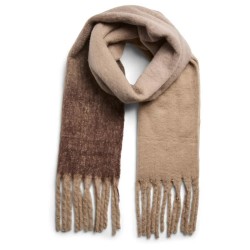 Шал Pieces Bea Long scarf - Brown (Greige / Ombre / Hotfudge) шал,ръкавици,шапки,и,шалове,pieces,bea,long,scarf,brown,(greige,ombre,hotfudge)