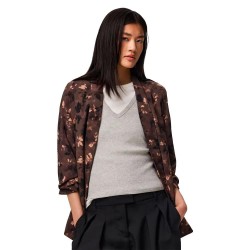 сако,дамски,сака,pieces,boss,3,4,printed,blazer,brown,(major,brown,flower)