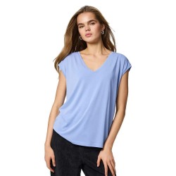 тениска,мъжки,тениски,дамски,тениски,pieces,kamala,short,sleeve,v,neck,t,shirt,blue,(hydrangea)