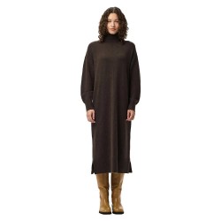 рокля,дамски,поли,и,рокли,pieces,malou,long,sleeve,midi,dress,brown,(hot,fudge,melange)