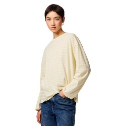 тениска,мъжки,тениски,дамски,тениски,pieces,sadie,long,sleeve,t,shirt,beige,(bright,white,french,vanilla)