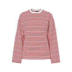 Тениска Pieces Sadie long sleeve T-shirt - Red / White (Cloud Dancer / Adrenaline Rush) тениска,мъжки,тениски,дамски,тениски,pieces,sadie,long,sleeve,t,shirt,red,white,(cloud,dancer,adrenaline,rush)