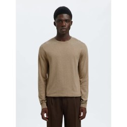 блуза,мъжки,пуловери,selected,berg,sweater,brown,(savannah,tan,melange)