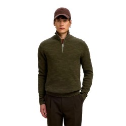 Блуза Selected Dane half zip sweater - Green (Forest Night / Kalamata Twist) блуза,мъжки,пуловери,дамски,пуловери,selected,dane,half,zip,sweater,green,(forest,night,kalamata,twist)