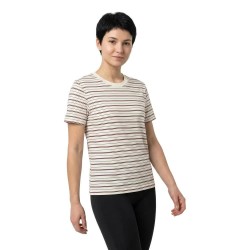 Тениска Selected Essential short sleeve v neck T-shirt - Beige (Tawny Port / Multi Stripes) тениска,мъжки,тениски,дамски,тениски,selected,essential,short,sleeve,v,neck,t,shirt,beige,(tawny,port,multi,stripes)