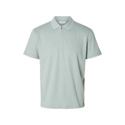 Selected Fave short sleeve polo - Green (Aqua Gray) дамски,блузи,с,яка,мъжки,блузи,с,яка,selected,fave,short,sleeve,polo,green,(aqua,gray)