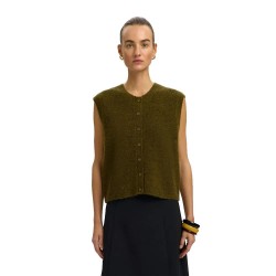 Елек Selected Lulu knitted vest - Green (Fir Green / Melange) елек,мъжки,пуловери,дамски,пуловери,selected,lulu,knitted,vest,green,(fir,green,melange)
