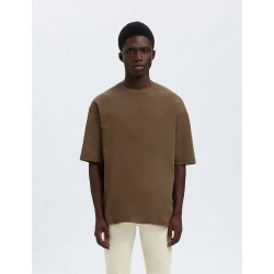 тениска,мъжки,тениски,дамски,тениски,selected,oscar,relax,fit,short,sleeve,t,shirt,brown,(chocolate,chip,melange)