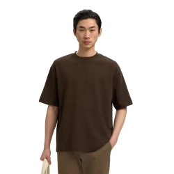 Тениска Selected Oscar Relax Fit short sleeve T-shirt - Brown (Delicioso) тениска,мъжки,тениски,дамски,тениски,selected,oscar,relax,fit,short,sleeve,t,shirt,brown,(delicioso)