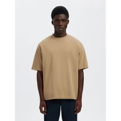 тениска,мъжки,тениски,дамски,тениски,selected,oscar,relax,fit,short,sleeve,t,shirt,brown,(savannah,tan)