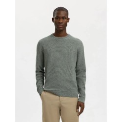 Блуза Selected Ross sweater - Green / Grey (Balsam Green / Aqua Gray) блуза,мъжки,пуловери,selected,ross,sweater,green,grey,(balsam,green,aqua,gray)
