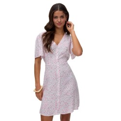 рокля,дамски,поли,и,рокли,vero,moda,alba,short,sleeve,short,dress,white,(snow,white,pink,a,boo,brooke)